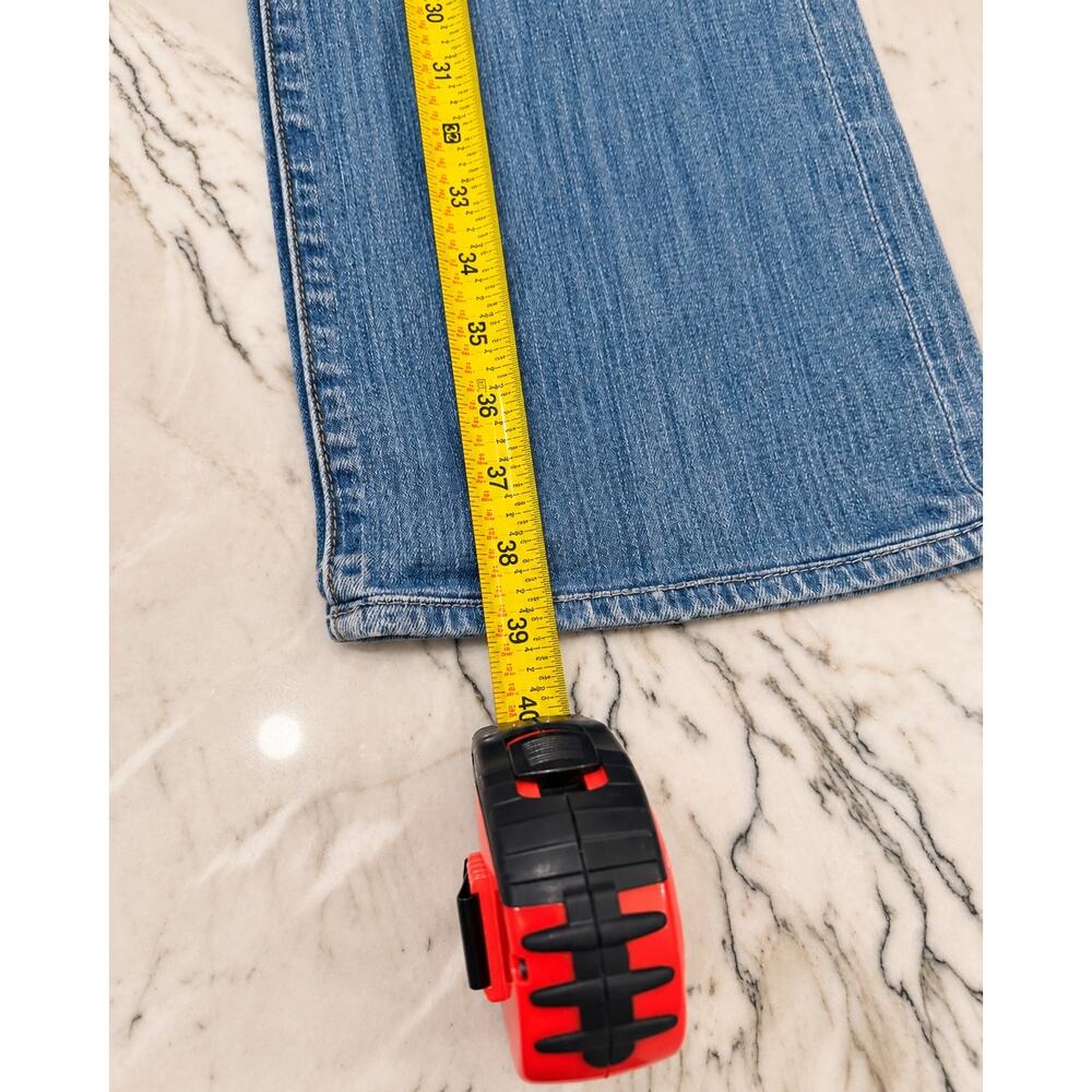 7 For All Mankind Bootcut Jean 31 Low Rise Stretch Y2K Model Off Duty Light Wash - Picture 10 of 13